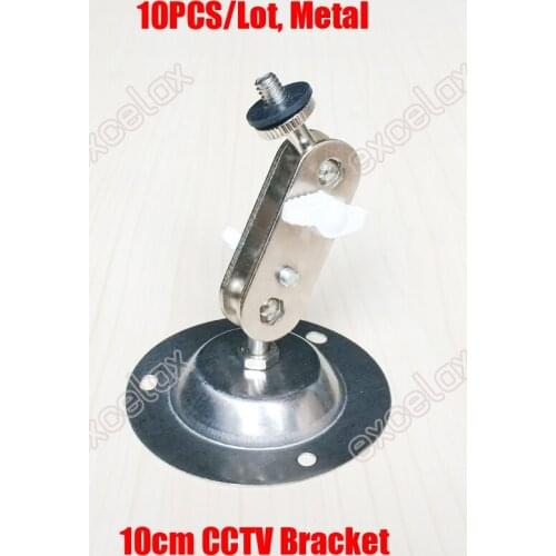 10PCS/Lot 10cm 3.9 inch Wall Ceiling Desktop Mount CCTV Bracket Metal Stand Support for Box / Body / Zoom / Bullet Camera