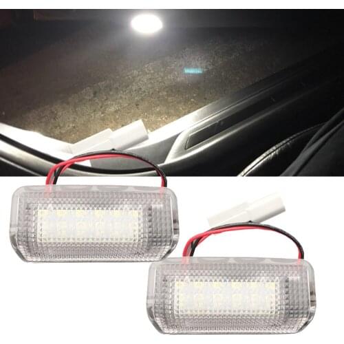 2Pc White LED Door Courtesy Light For Toyota Prius Land Cruiser Camry Harrier For Lexus ES350 RX300 RX330 RX350 RX400H