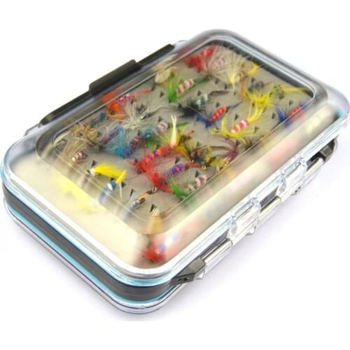 64Pcs/Box Insects Flies Fly Fishing Lures Bait High Carbon Steel Hook Fish Tackle With Super Sharpened Crank Hook Perfect Decoy