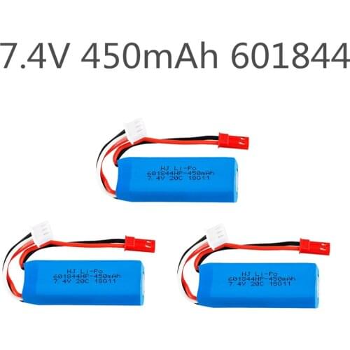7.4V 450mAh 20C Lipo Battery for WLtoys K969 K979 K989 K999 P929 P939 RC Car Parts 2s 7.4v Battery