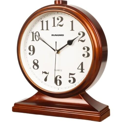 Large Desk Clock Silent Watch Retro Creative Living Room Antique Table Clock Desktop Bedroom Reloj De Mesa Home Decoration Gift
