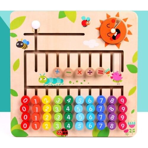 Montessori Wooden Toys Digital Computing Toys Early Education Toys Mathematic Skills and Color Math Teaching Kids Birthday Gift