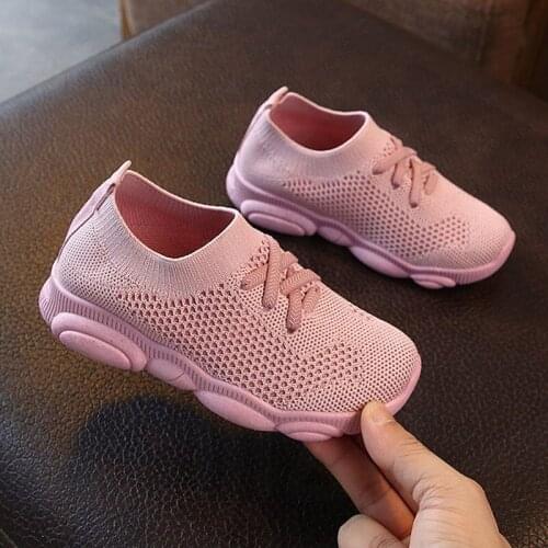 Kids Shoes Girls Sport Shoes Boys Sneakers Summer Air Mesh Fabric Breathable Running Shoes Children Casual Sneakers Black Autumn