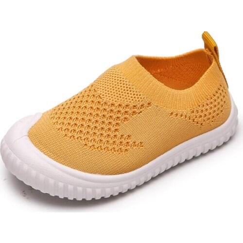 Childrens girls sports shoes boys knitted sports shoes soft bottom baby toddler shoes flat bottom childrens casual socks shoes