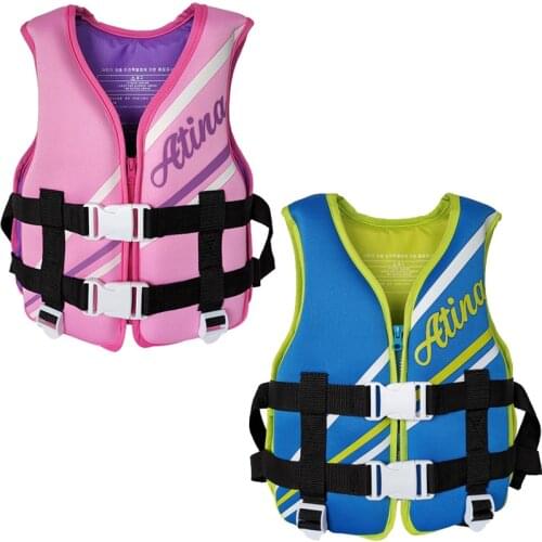 Kids Toddler Youth Neoprene Swim Vest Life Jacket Toddler Buoyancy Swimwear Boys Girls Floation Swimsuit with Safety Straps