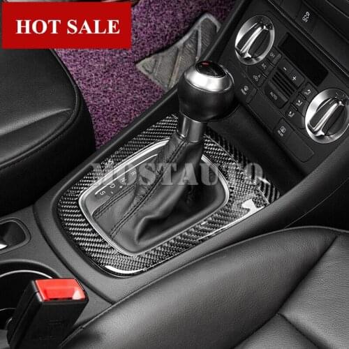 For Audi Q3 8U Carbon Fiber Console Gear Shift Box Frame Cover Trim 2012-2017 2pcs Car Accessories Interior Car Decor Car Trim