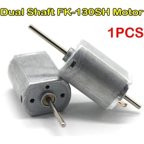 Dual Shaft Micro FK-130SH Motor DC 3V-6V 3.7V 4750RPM Iron Back Cover With Worm Gear 0.6 Modulus DIY Electric Toy Car Boat Model