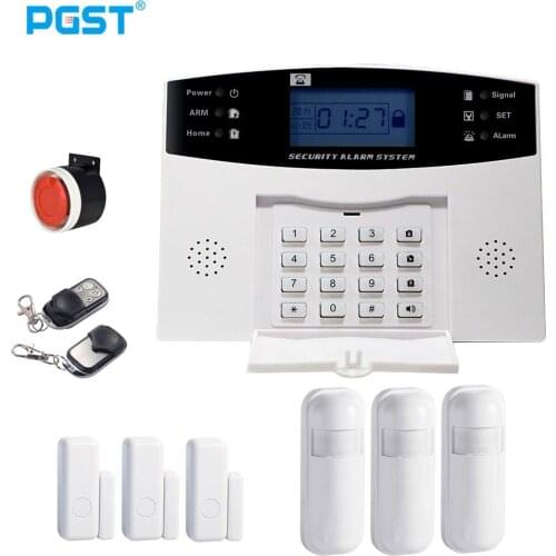 PGST PG505 GSM Alarm Security Burglar Alarm System APP Control with Motion Detector Door Sensor Wireless Smart Home