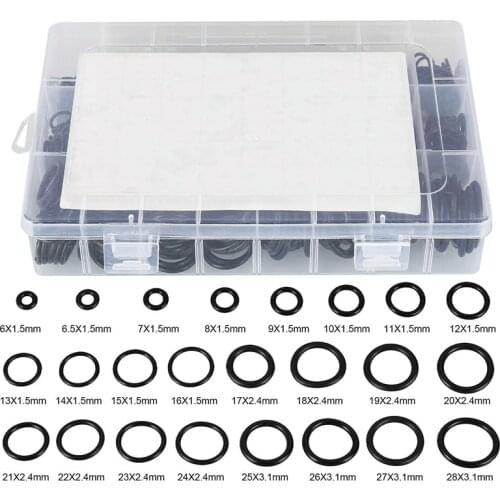 New 800Pcs Wear-Resistant NBR Rubber O Ring Car Air Conditioning Sealing Rings Assortment Kit For Sealing Between Parts