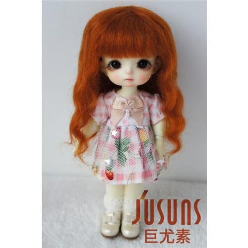 JD258 1/8 1/6 YOSD Pretty Curly Mohair Doll Wigs Size 5-6 inch 6-7 inch Long Slight Wave BJD Wigs fashion doll doll accessories