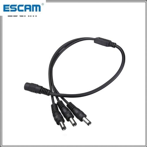 5pcs Cable CCTV Security Camera 1 DC Power Cable Female To 2/3/4/5/6/8 Male plug Power Cord adapter Connector Cable Splitter