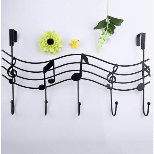 New Wrought Iron Musical Instrument Door Behind The Hook Nail-Free Seamless Clothing Rack 40FP21 Fast delivery Ship Dropshipping