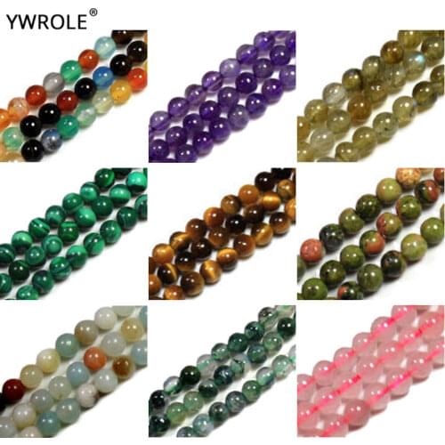 Top 2mm 3mm Round Natural Stone Beads Amazonit Lapis Amethysts Agates Jades Pink Quartz For Jewelry Making DIY Bracelet Necklace