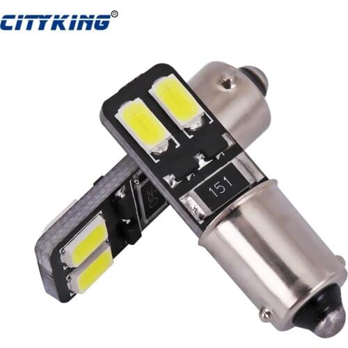 Free shipping 100pcs BA9S BAX9S led CANBUS 4SMD 5630 5730 LED car Interior light t4w ba9s BAX9S Bulbs Wedge Lamp Car-styling