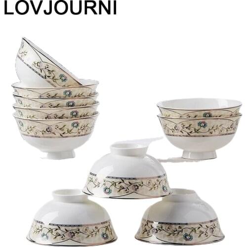 Noodles Korean Cuenco Cocina Crockery Mutfak Malzemeleri Dish Plate Utensil Tigela Ceramica Soup Kitchen Dining Bar Ceramic Bowl