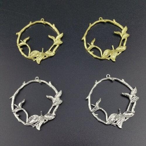 4pcs/lot 35mm brass silver for earring Hand chain accessories Jewelry DIY Components handmade