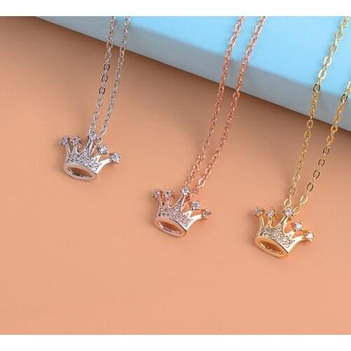 Fashion crown style necklace female temperament gifts simple necklace For Girl Charm Crown Attractive Elegance Necklace Jewelry