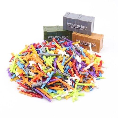 For Locking Building Blocks WW2 Military Set DIY Colorful Gun For Children Equipment Package Toy Military And Weapons Toys Gifts