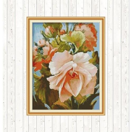 Malus Crabapple Counted Dmc 14ct 11CT Cross Stitch Kits of Flower Needlepoint DIY Embroidery Needlework Sets Wall Home Decor Kit
