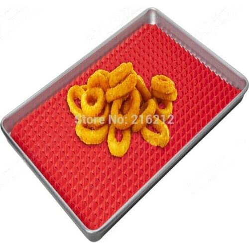 New Arrive Creative Useful Pyramid Pan Silicone Non Stick Fat Reducing Mat Microwave Oven Baking Tray Sheet Kitchen Tool
