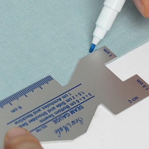 Precision Seam Measuring Gauge Metal Quilting Ruler Template Sewing Ruler For DIY Sewing Quilting Craft Sewing Accessories