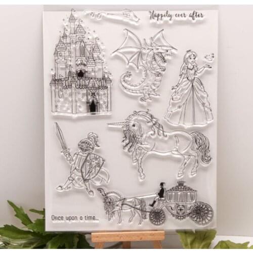 Princess Castle Carriage Transparent Clear Silicone Stamp Seal DIY Scrapbook Rubber Stamping Coloring Diary Decoration Reusable