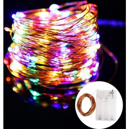 2M 3M 5M 10M LED String Lights copper Wire Garland Powered by Battery USB Fairy light Home Christmas Wedding Party Decoration