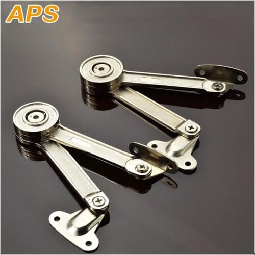New 1pcs Zinc Alloy Steel Adjustable Stays Door Lift Support Furniture Stay Support Hinge Cabinet Door Kitchen Cupboard Hinges