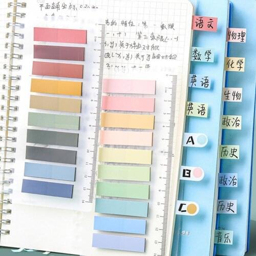 200 Sheets 10 Colors Sticky Memo Pads Sticker Planner Flags Tabs Page Marker Paper Sticky Notes Index Notebook School Stationery