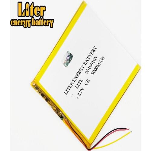 3 line 3.7V 35100105 4500MAH (polymer lithium ion battery) Li-ion battery for tablet pc 7 inch 8 inch 9inch