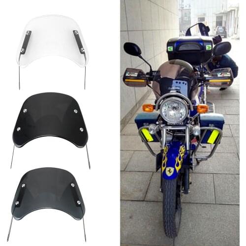 5-7 inch Universal Motorcycle Headlight Windshield Wind Deflector Windscreen for Honda Kawasaki Suzuki