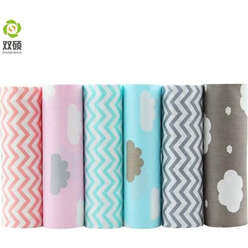 New 6pcs Floral Patchwork Cotton Fabric Fat Quarter Bundles Needlework Sewing Patchwork Fabric For Bag Baby Clothes 40*50CM