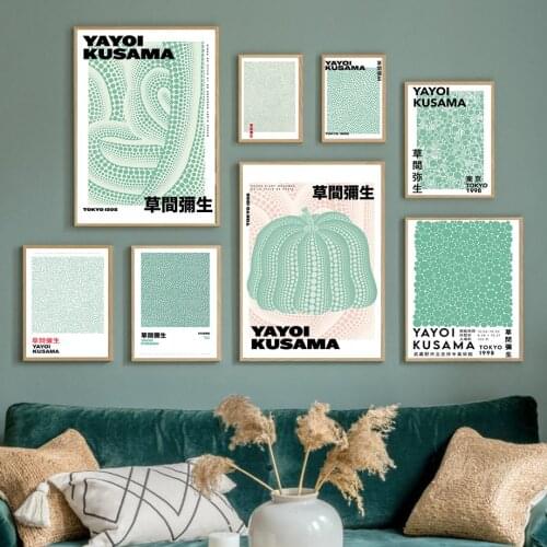 Yayoi Kusama Abstract Pumpkin Wall Art Canvas Painting Nordic Posters And Prints Wall Pictures For Aesthetic Living Room Decor