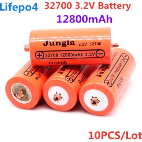 10PCS 100%Original 32700 12800mAh 3.2V lifepo4 Rechargeable Battery Professional Lithium Iron Phosphate Power Battery with screw