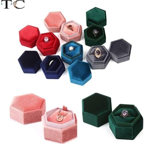 Necklace Holder Velvet Jewelry Organizer Ring Container Jewellry Store Gift Packaging Box High Quality Corduroy Ring Box