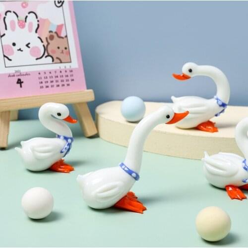 White Cygnus Model Statue Figurine Micro Crafts Living Room Ornament Miniatures Home Garden Decor A Nice Gift For A Friend