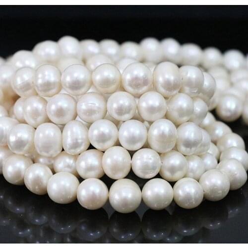 LONG 100''7-8MM REAL SOUTH SEA WHITE PEARL NECKLACE 14K