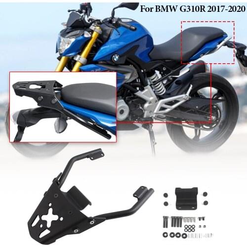 For BMW G310R 2017 2018 2019 2020 Motorcycle Rear Luggage Rack Tail Shelf Frame Fender Support Cargo Holder Bag Carrier Black