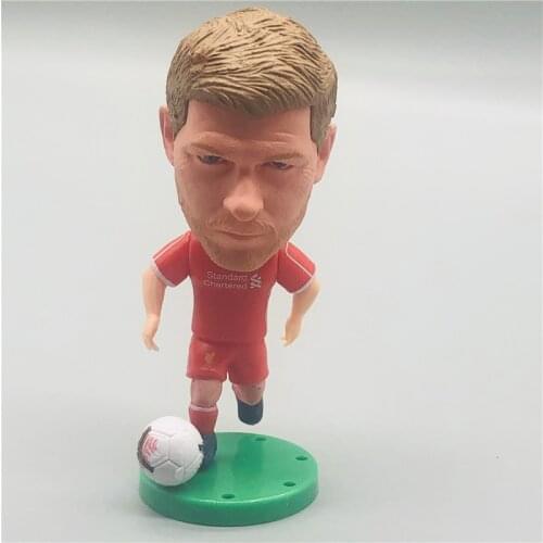 Soccerwe 2.55" Height Soccer Star Doll 8# Gerrard Figures Red