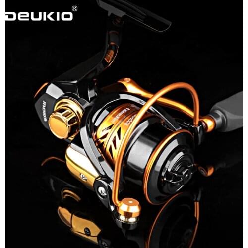 Deukio Fishing Reels MK2000 3000 Metal Spool 5.0:1 4+1BB Ball Bearings Spinning Wheel for Fishing Carp Reel Fishing Pesca Line