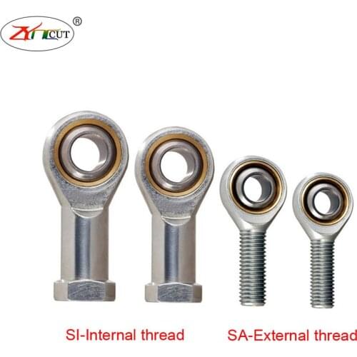 M5x0.8 M6x1 M8x1.25 M10x1.75 M12x1.75 M16x2.0 Joint bearing Fish eye plain bearing with internal thread external thread rod end