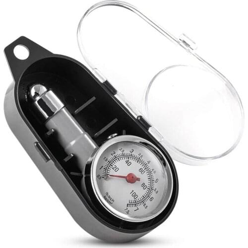 Small Tire Pressure Gauge 10-100PSI, Accurate Mechanical Zinc Alloy Air Gage for Motorcycles,Cars,SUV ATV