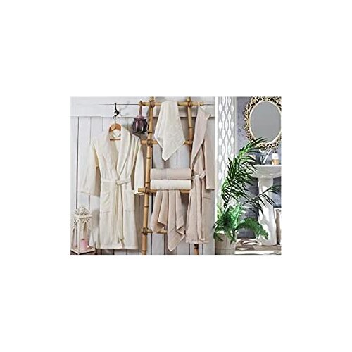 Kristal Family Bathrobe Set Blanca Brown-Cream