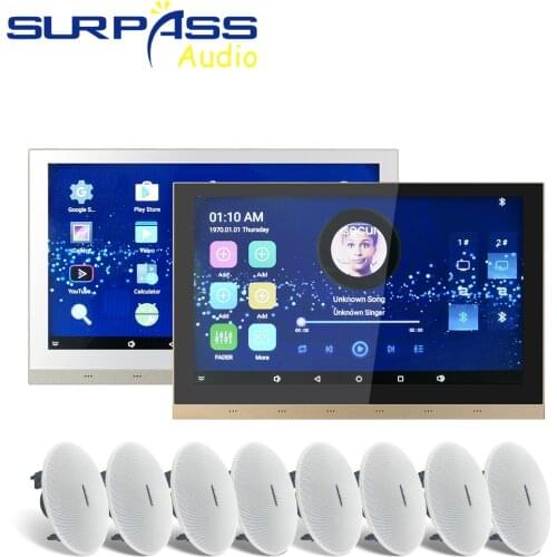WiFi Bluetooth Wall Amplifier Audio Android Touch Screen Coxial PA Ceiling Speaker Subwoofer Smart Home Theater System Music Kit