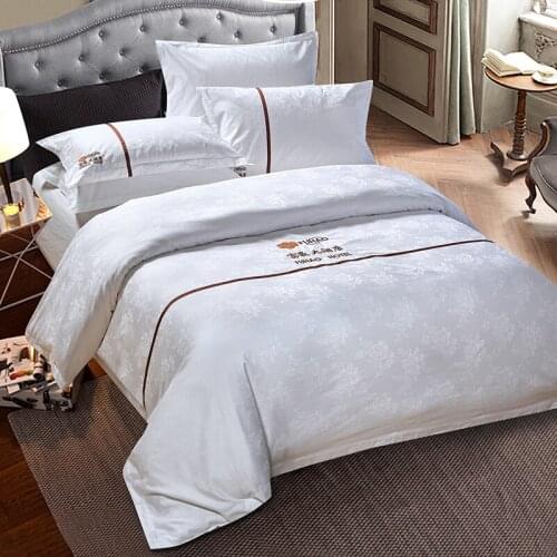 Hotel bedding cotton jacquard set of customized models