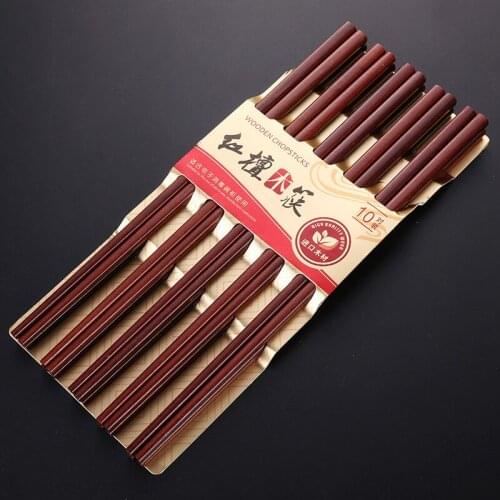 10 Pairs of Japanese Chopsticks Sushi Food Stick Restaurant Hotel Family Tableware