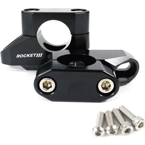 Fit For Triumph Rocket III 2004-2019 25.4mm 1" Back Moved Up Mounting Risers Handlebar Risers CNC Aluminum