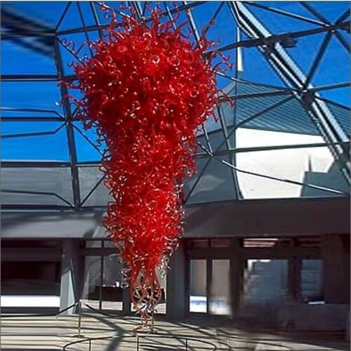 Zhongshan Manufacturer Blown Murano Glass Chandeliers Hand Blown Clear Glass Small Size Chandelier with Simple Designed