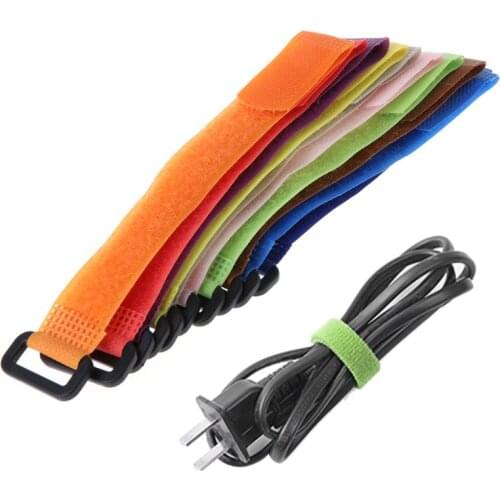 10Pcs/Bag Fishing Rod Band Fixing Tie Strap Adjustable Belt Nylon Wrap Tool