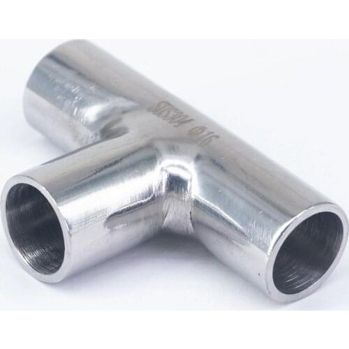16mm O/D 304 Stainless Steel Sanitary Weld Tee Connector Pipe Fitting